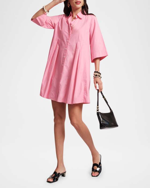 Isla Mini Cotton Poplin Shirtdress